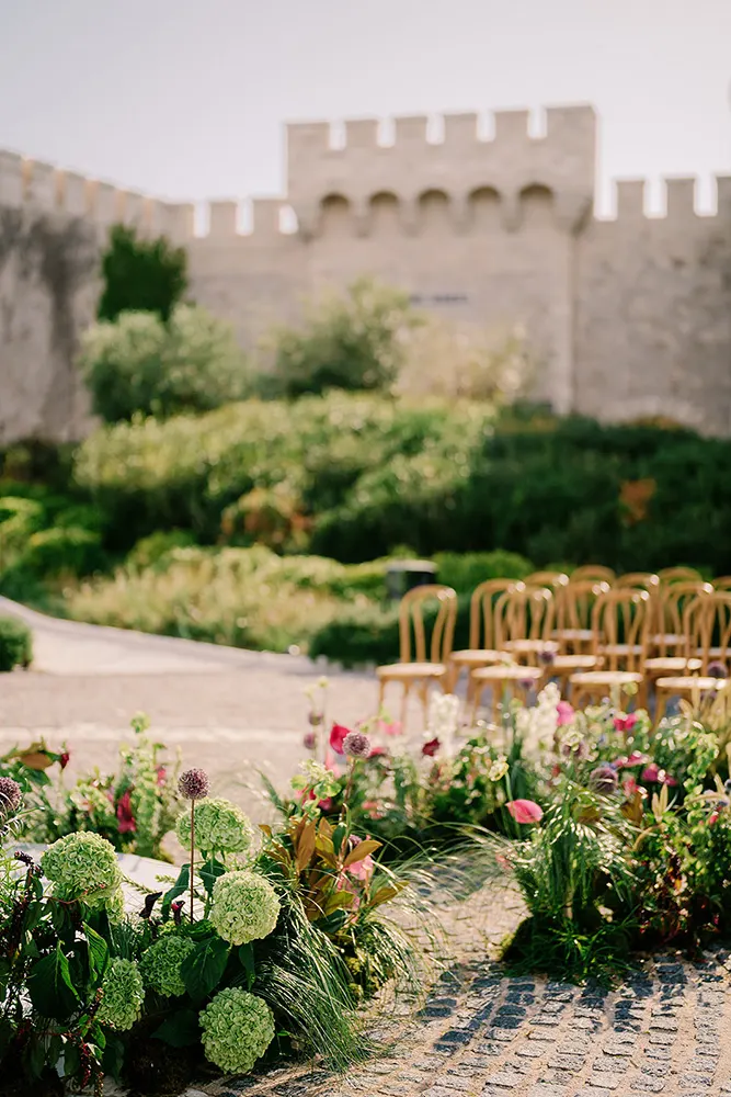 Historic stone architecture of Mamula Island hotel and spa, Montenegro wedding venue
