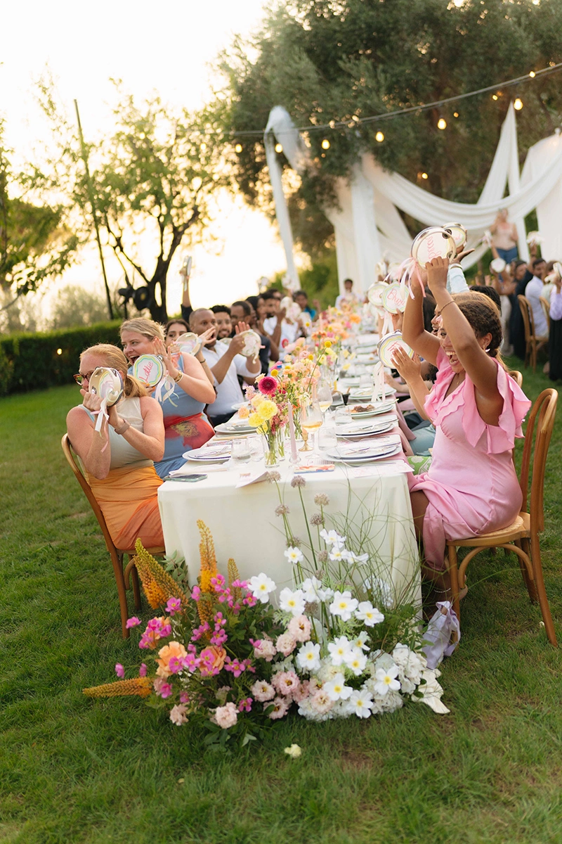 Flottie wedding decor and organisation for "Gathered in Joy" banquet at Talici Hill Villa in Montenegro