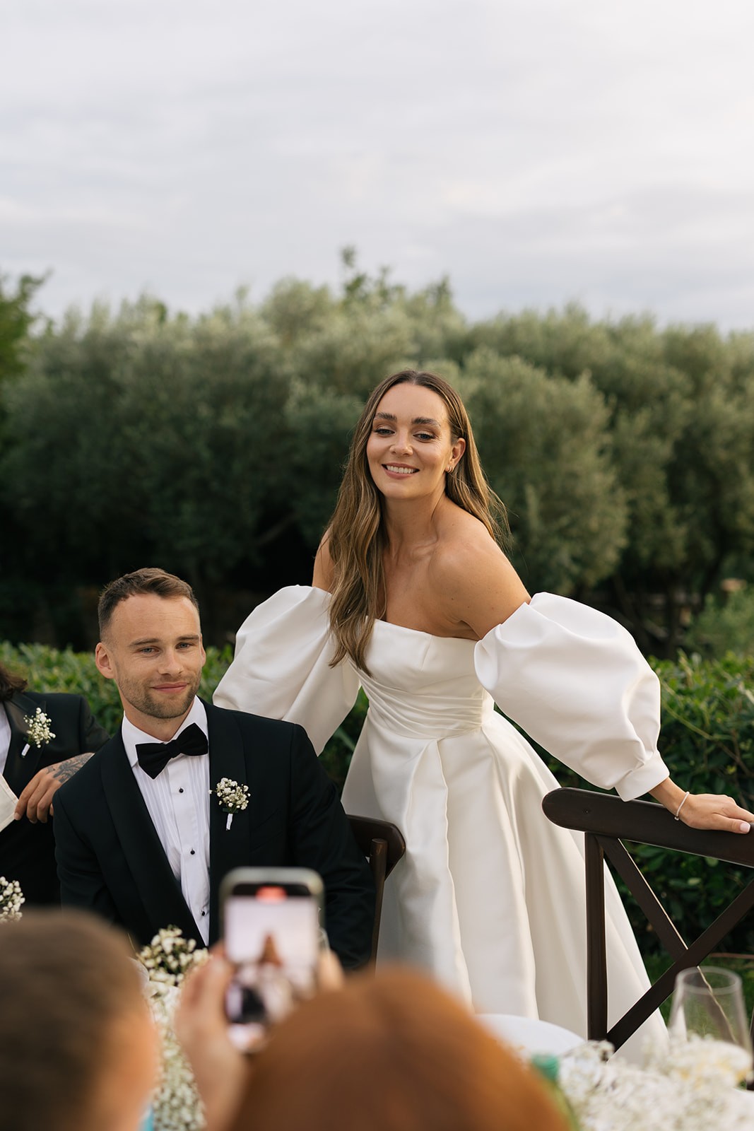 Flottie wedding ceremony decor and organisation for "A Garden Vow" celebration with bride and groom at Talici Hill Villa Montenegro