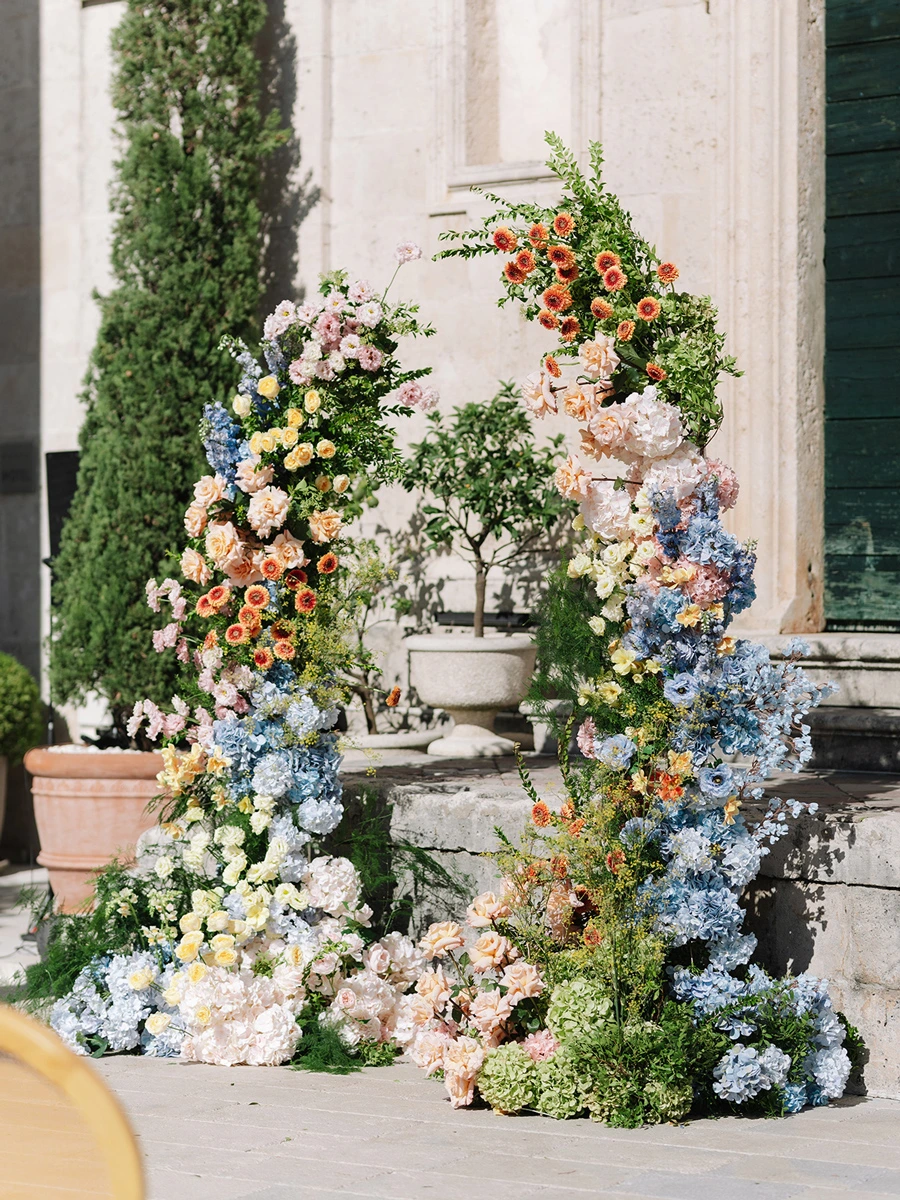 Flottie wedding floral design and organisation for bride and groom during "Heritage of Love" ceremony at Heritage Grand Perast