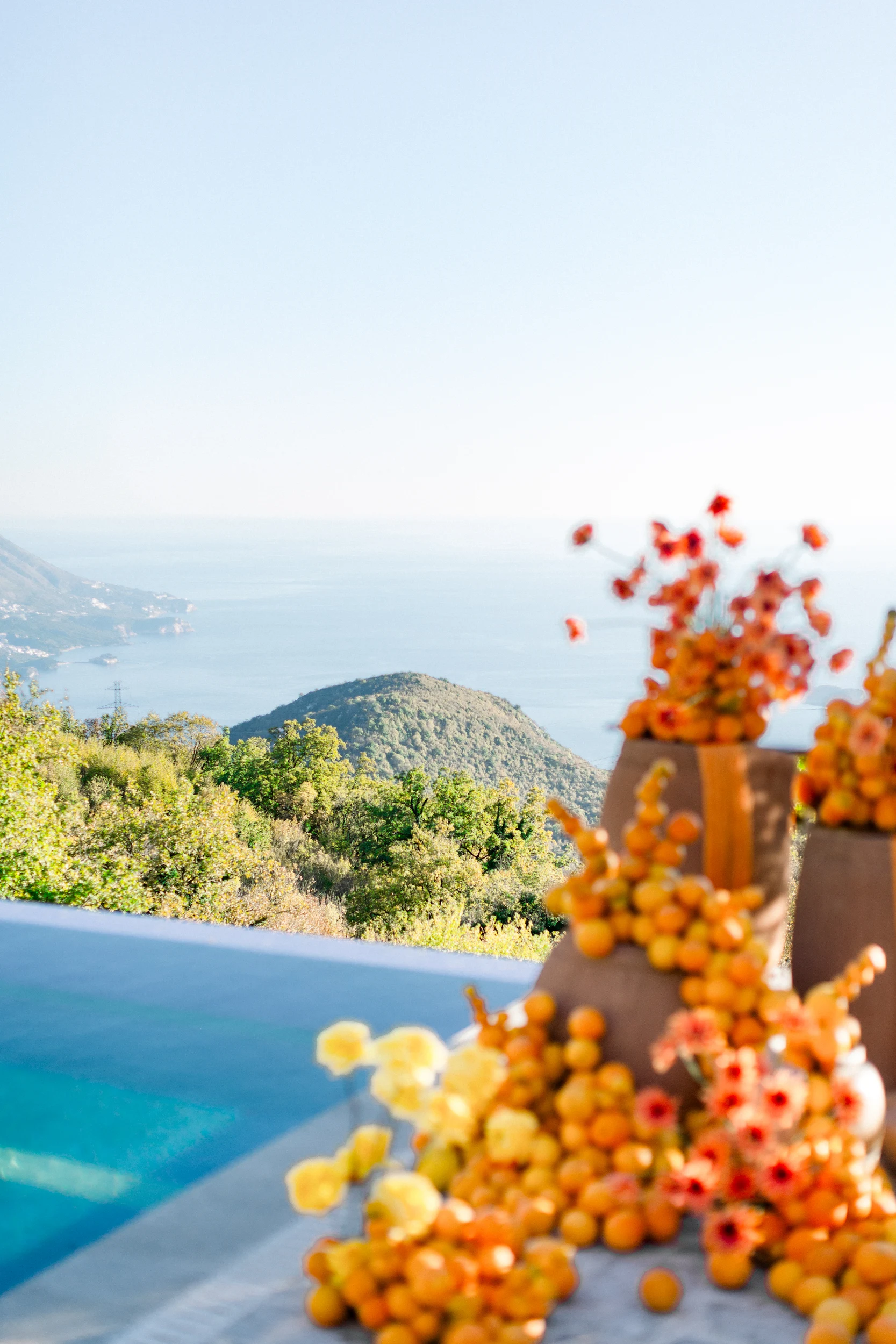 Flottie wedding ceremony decor and organisation for "Citrus Muse" celebration with bright fruit and flower styling at Villa Mona Lisa Montenegro