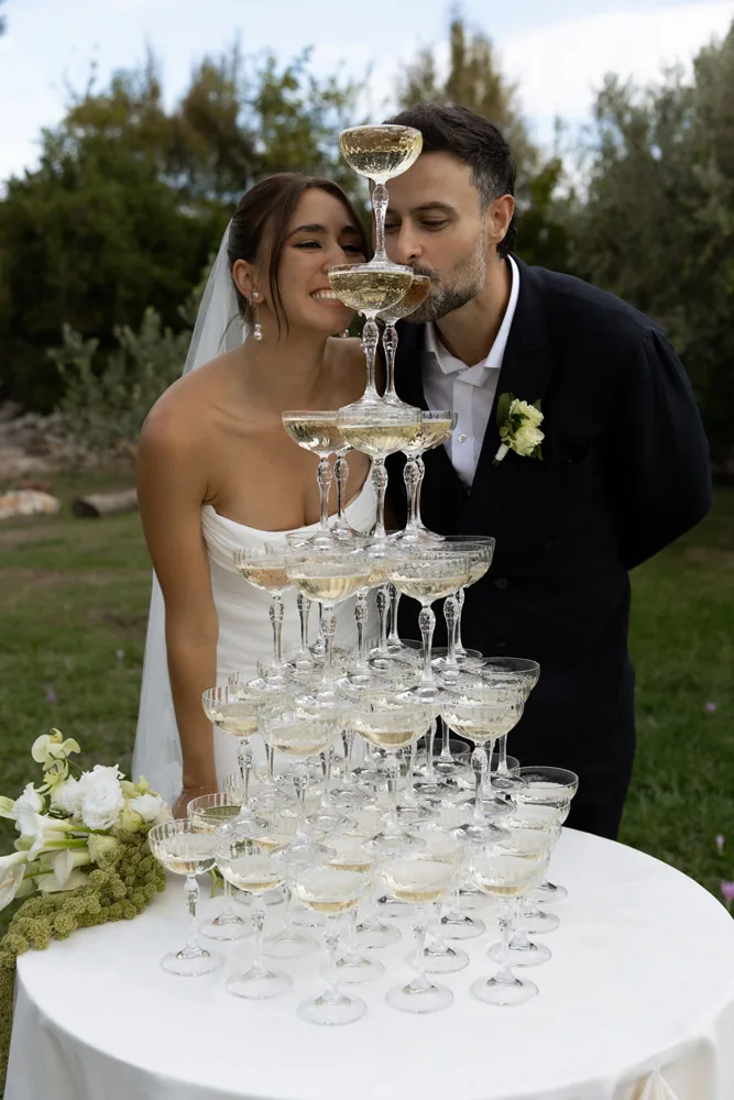 Flottie wedding ceremony decor and organisation for "Where Light Lingers" celebration with bride and groom at Talici Hill Villa Montenegro