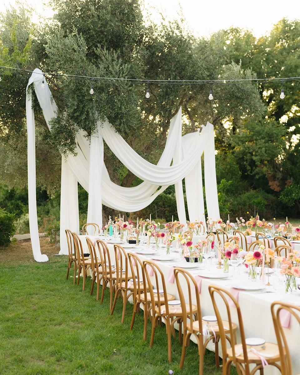 Flottie wedding decor and organisation for "Gathered in Joy" banquet at Talici Hill Villa in Montenegro