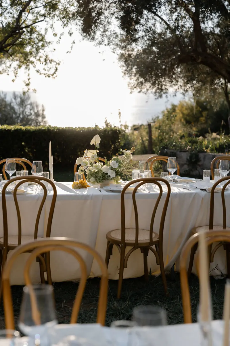 Flottie wedding ceremony decor and organisation for "Where Light Lingers" celebration with bride and groom at Talici Hill Villa Montenegro