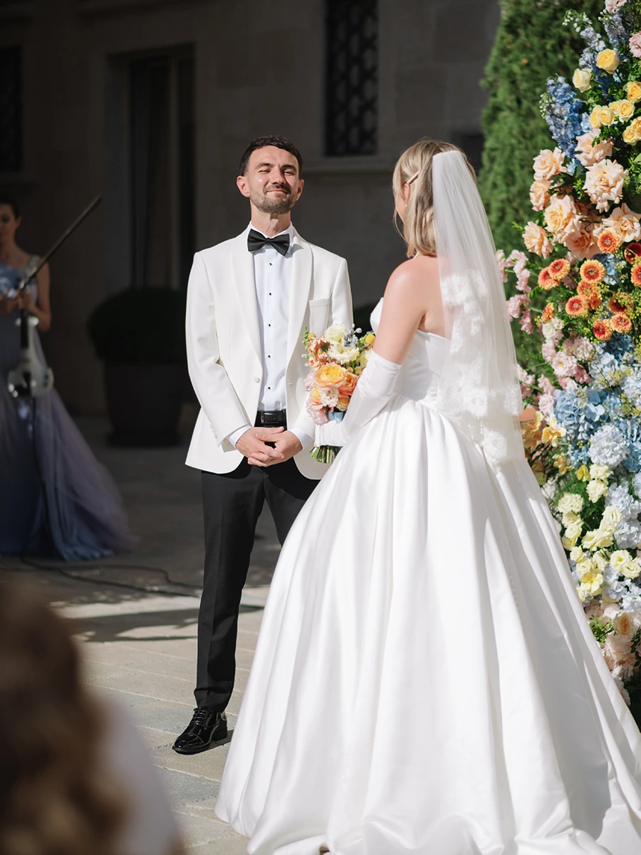 Flottie wedding decor and organisation for "Heritage of Love" featuring bride and groom at Heritage Grand Perast in Montenegro