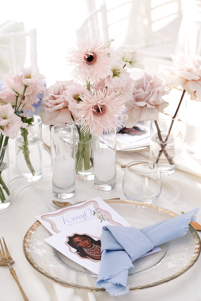 Flottie flower decor, wedding, and organisation at Cape Montenegro in Krimovica: multi-part collage showcasing event floral design, blue hydrangeas, sea-view tablescapes, and celebration details