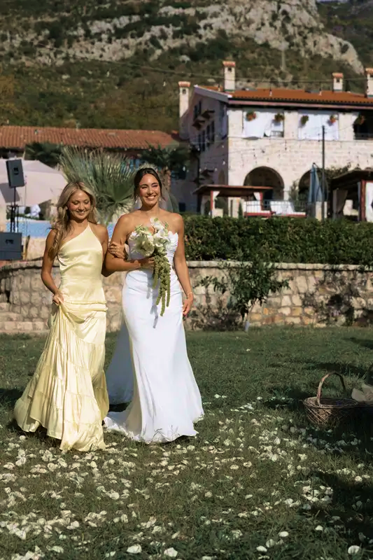 Flottie wedding decor and organisation for "Where Light Lingers" featuring bride and groom at Talici Hill Villa in Montenegro