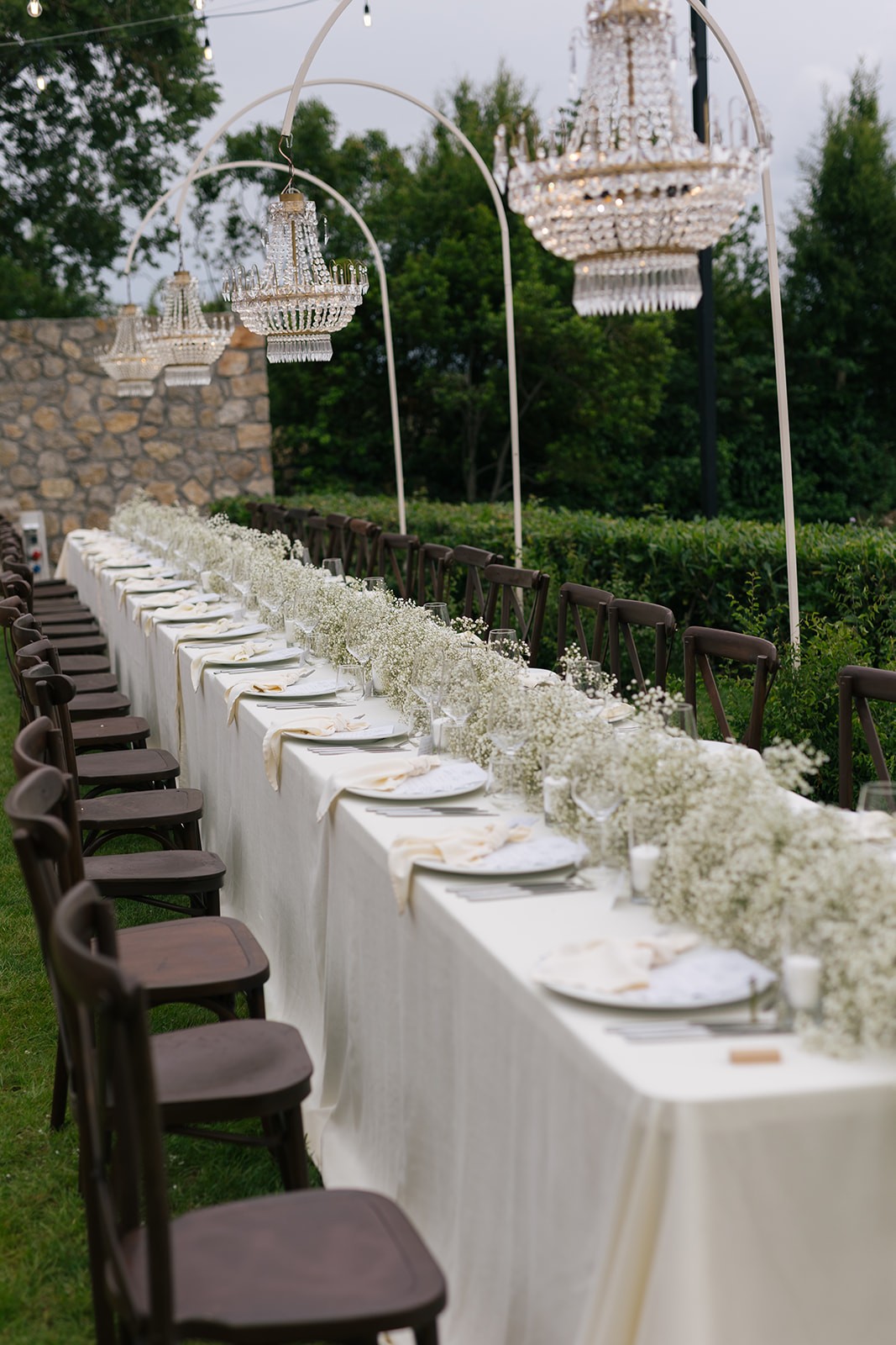 Flottie wedding ceremony decor and organisation for "A Garden Vow" celebration with bride and groom at Talici Hill Villa Montenegro