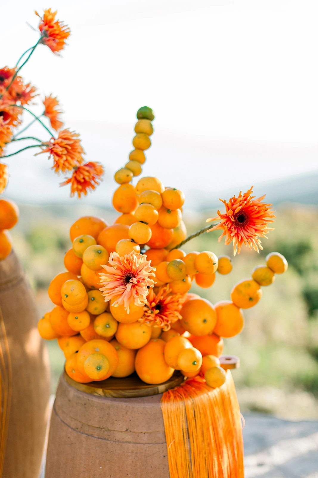 Flottie wedding ceremony decor and organisation for "Citrus Muse" celebration with bright fruit and flower styling at Villa Mona Lisa Montenegro