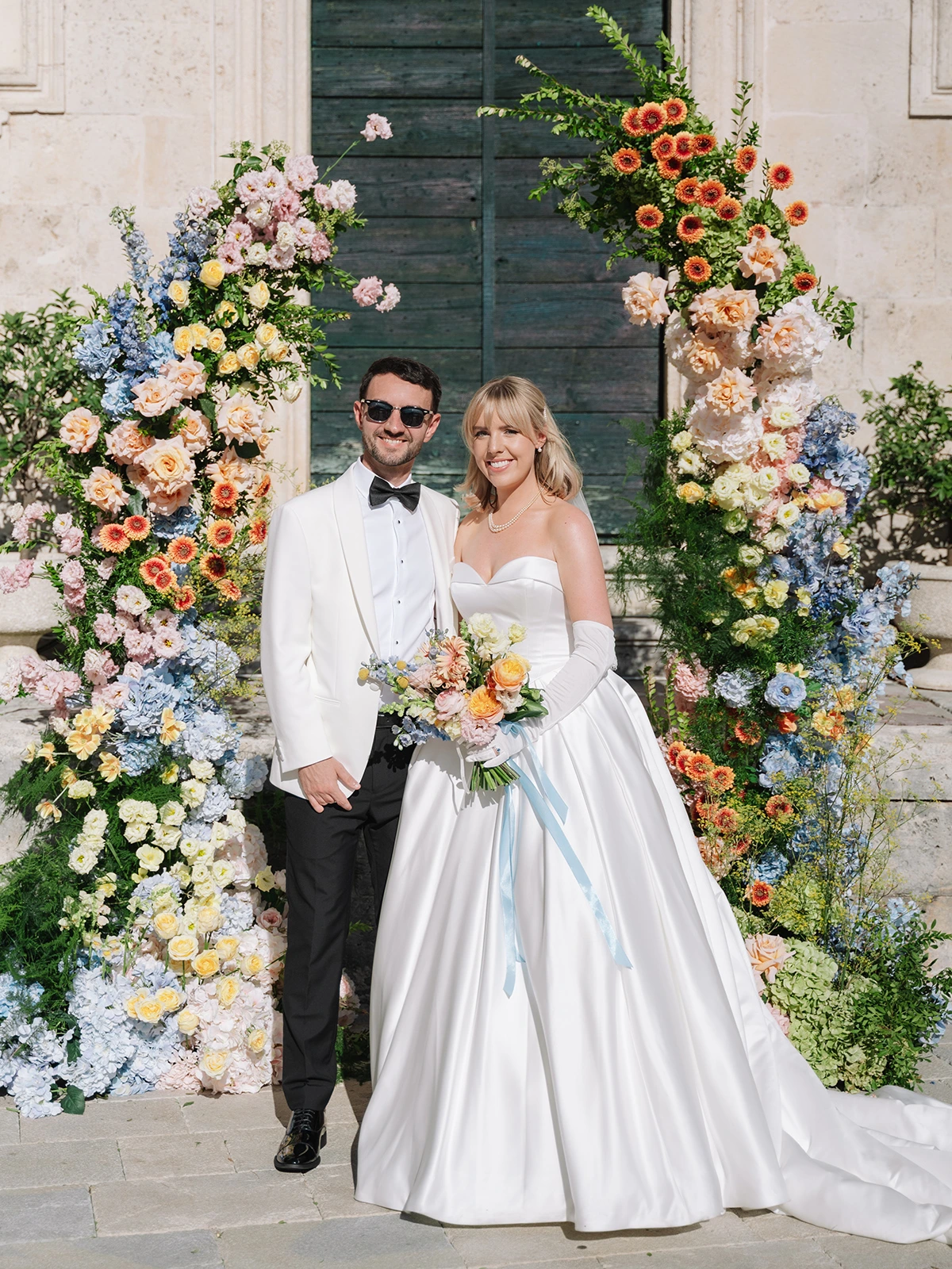 Flottie wedding floral design and organisation for bride and groom during "Heritage of Love" ceremony at Heritage Grand Perast