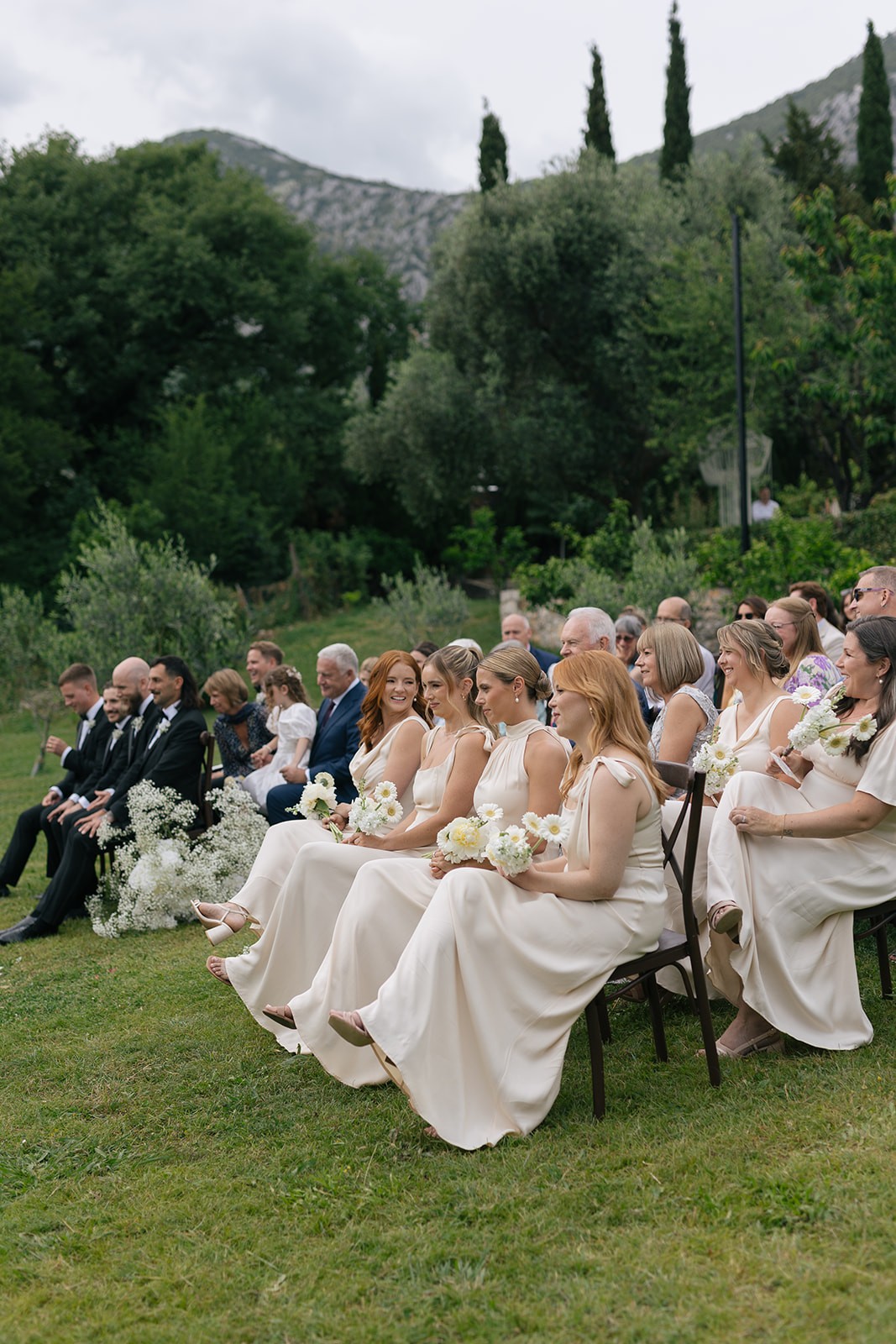 Flottie wedding floral design and organisation for bride and groom during "A Garden Vow" ceremony at Talici Hill Villa
