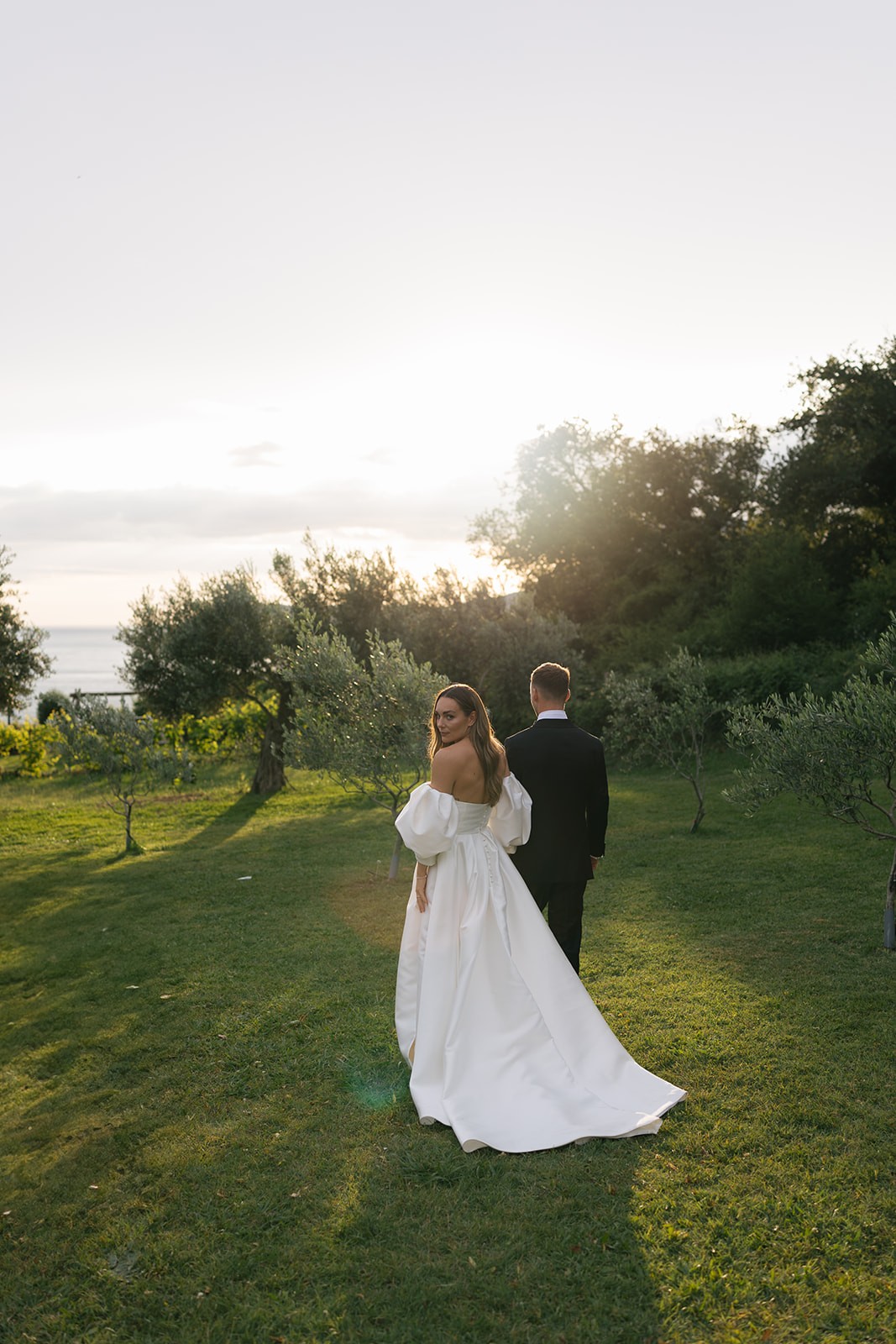 Flottie wedding ceremony decor and organisation for "A Garden Vow" celebration with bride and groom at Talici Hill Villa Montenegro