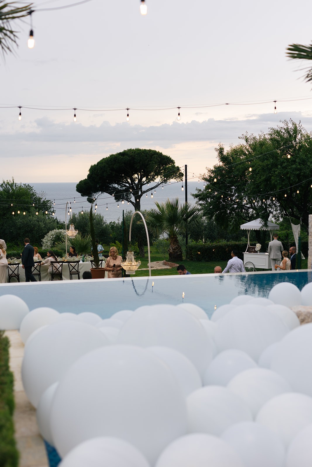 Flottie wedding ceremony decor and organisation for "A Garden Vow" celebration with bride and groom at Talici Hill Villa Montenegro