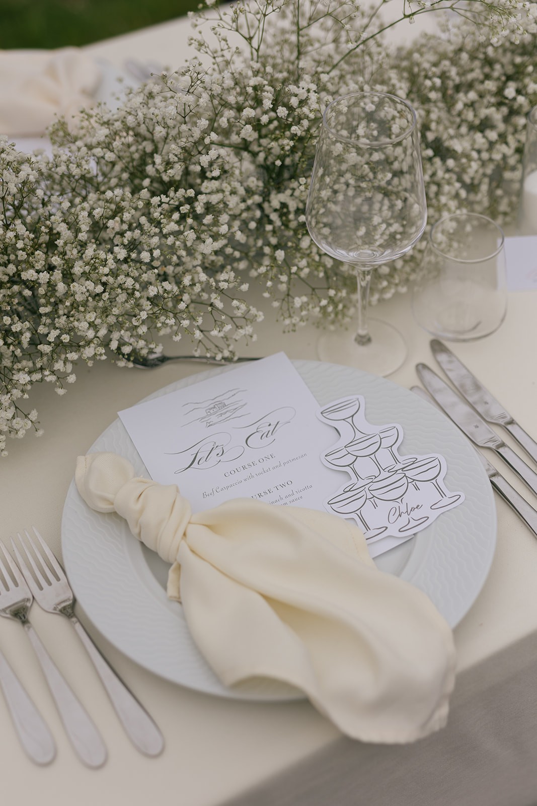 Flottie wedding ceremony decor and organisation for "A Garden Vow" celebration with bride and groom at Talici Hill Villa Montenegro