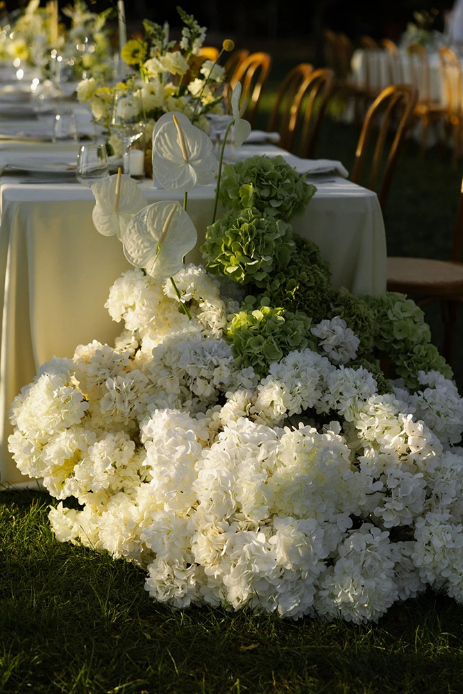 Flottie wedding ceremony decor and organisation for "Where Light Lingers" celebration with bride and groom at Talici Hill Villa Montenegro