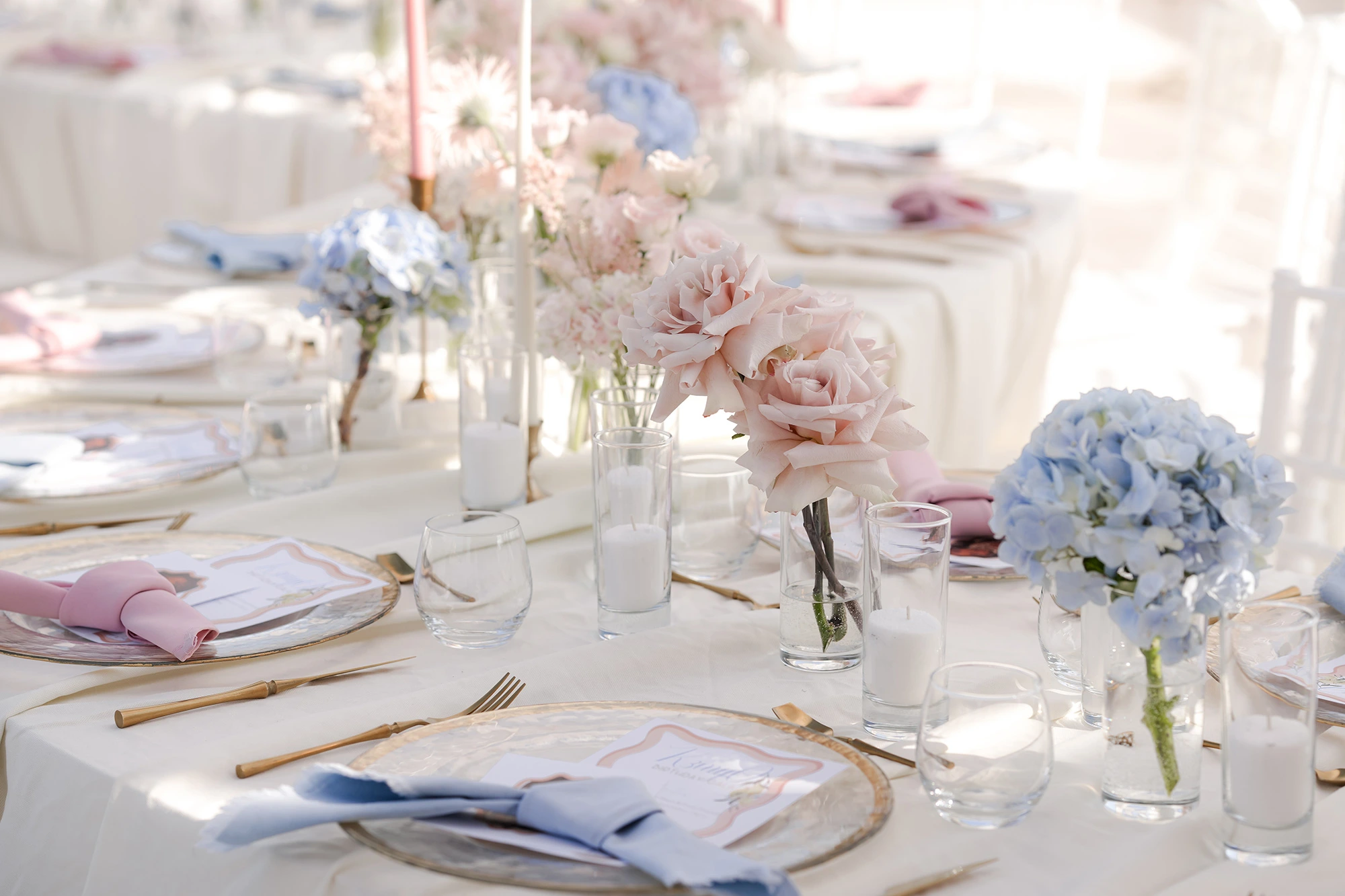 Flottie flower decor, wedding, and organisation at Cape Montenegro in Krimovica: multi-part collage showcasing event floral design, blue hydrangeas, sea-view tablescapes, and celebration details